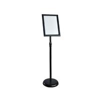 espositore per cartelli, Espositore da Pavimento for Menu in Alluminio A4/A3/A2, Poster/annunci/Vendite/Menu, sostituibili Rapidamente, 9,45 * 12,87 Pollici, Nero(Black,32 * 45cm)