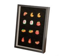Espositore per certificati A4 con cornice cava da 3 cm per mostrare contemporaneamente badge e fotografie pertinenti in una cornice (nero)
