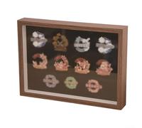 Espositore per certificati A4 con cornice cava da 3 cm per mostrare contemporaneamente badge e fotografie pertinenti in una cornice (caffè)