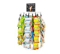 Espositore per chip rack - Porta snack per organizer per chip rack | Organizzatore di archiviazione rotante a 360° con bacheca | Stazione di stoccaggio girevole a 5 livelli con 40 clip, espositore