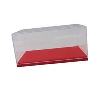 Espositore per Collezioni di Auto Giocattolo in Scala 1:64 con Base, Protezione, teca in Acrilico Trasparente, Custodia per Collezione di Giocattoli, Rosso