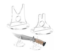 Espositore per coltelli, 2 pezzi, per riporre coltelli antiscivolo, supporto in acrilico trasparente per esposizione, per camera da , scrivania, toeletta, cucina, casa, festa, collezione per