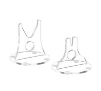 Espositore per coltelli in acrilico - Rastrelliera da tavolo trasparente in 2 pezzi per cucina, casa, vanità, base antiscivolo, contenitore per coltelli e organizzazione decorativa