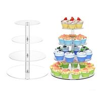 Espositore per cupcake a 3 piani in acrilico per 50 cupcake, soluzione pratica per organizzare dolci in occasione di grandi eventi (3)