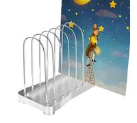 Espositore per dischi, supporto per album di dischi in filo metallico, 10 scomparti, soluzione moderna per soggiorno, studio, classe, home theater, camera da