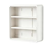 Espositore per Figure 3 Ripiani Trasparente da Parete con Anta Magnetica | Vetrina Piccola per Esposizione Libreria Scaffale Mobiletto per Soggiorno Ufficio Cucina Bagno Garage