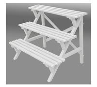 Espositore per Fiori, Supporto per Piante in Legno a 3 Livelli per Interni ed Esterni, Supporto per Piante con Scala a più Livelli, ripiano per Esposizione di Piante di Grandi Dimensioni, sc