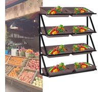 Espositore per frutta e verdura a 4/5 strati, organizer per snack per bevande e pane per supermercato, grande capacità, porta alimenti per prodotti da cucina per cipolla, 5 livelli