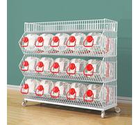 Espositore per Frutta e Verdura Lar, 4/5 Ripiani, scaffale Commerciale da Pavimento con Ruote, scaffale per Negozi/Porta Sacchetti di Patatine per minimarket (4 Ripiani - 60x45x110 cm/23,6x1