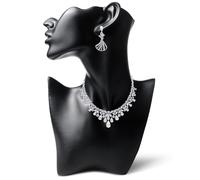 Espositore per gioielli, collana manichino busto modello supporto, display busto gioielli, display manichino, per collana, orecchini (nero)
