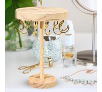 Espositore per gioielli in legno per gioielli, per anelli, collane, ganci