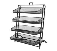 Espositore per la vendita al dettaglio dell'organizzatore della letteratura a 4 livelli, scaffale per snack per negozi da controsoffitto, supporto per snack