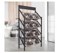 Espositore per lavello da cucina commerciale in acciaio inox con ruote, doppio slot per lavabo, con logo personalizzabile, nero, 75 x 35 x 180 cm, perfetto per ristoranti e servizi alimentari