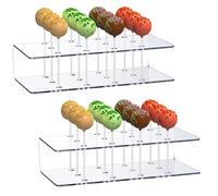Espositore per lecca-lecca a 12 fori, in acrilico trasparente, espositore per torte e pop, per matrimoni, feste di compleanno, caramelle decorative