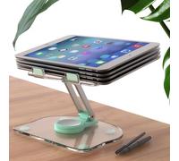 Espositore per libri in acrilico - per libri trasparente per tablet in acrilico, per telefono portatile regolabile pieghevole per streaming live, lettura, guardare la TV, fo