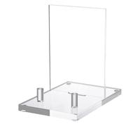 Espositore per libri in acrilico, supporto in acrilico con tappetini antiscivolo, 14,5 x 10 x 16,8 cm, supporto per libri da collezione, foto, opere d'arte, biglietti di auguri, piatti, scrivania