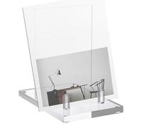 Espositore per libri in acrilico, trasparente, 14,5 x 10 x 16,8 cm, con base antiscivolo, per collezionismo, foto, opere d'arte, biglietti di auguri, piatti, scrivania, casa, dormitorio, negozio