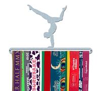 Espositore per medaglie da ginnastica maschile, in acciaio inox spazzolato, prodotto in Gran Bretagna