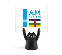 Espositore per memo con scritta "I Am from Central African Republic", motivo: gatto nero