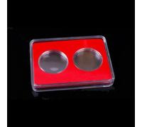 Espositore per monete a 2 scomparti per monete Challenge - trasparente per PS Storage Box Protector per Silver Dollar Commemorative Medallion Collection 6 x 8 cm