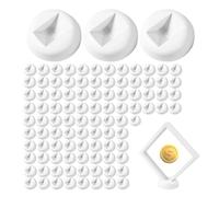 Espositore Per Monete Challenge - Cornice Per Monete Galleggiante Da 2,17 Pollici | Espositore Trasparente: Materiale PP Leggero Con Base Rotonda Stabile Per Esporre Su Scrivanie, Scaffali, Tavoli E S