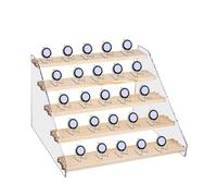 Espositore per monete da sfida a 4 strati con 30 pezzi mini espositore per monete in acrilico per Monete, Medaglie 30x21,5x12 cm