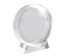 Espositore per monete in acrilico trasparente per numismatica con compatibilità multi-formato tra cui 17 20 25 27 30 33 38 e 40 mm (10 pezzi senza cuscinetto interno)