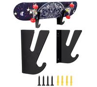 Espositore per montaggio a parete per skateboard, porta attrezzi per sci,