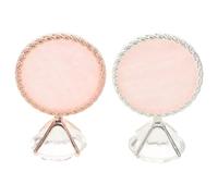 Espositore per Nail Art 2 Pezzi con Base in Cristallo | Struttura Stabile, Uso Professionale per Saloni e Studi, Design Elegante della Base