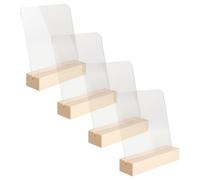 Espositore per Nail Art 4 Pezzi in Acrilico e Legno | Supporto per Decorazioni Unghie, Tavoletta Campione per Smalto Gel, per Salone e Scelta Colore Clienti