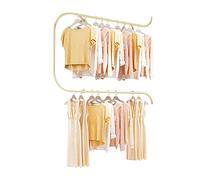 Espositore per Negozio di Abbigliamento da Parete Color Oro,espositori da Parete per Negozio di Abbigliamento in Ferro e Metallo,Vendita al Dettaglio per Uomo,Donna,Bambini,Abbigliamento Com