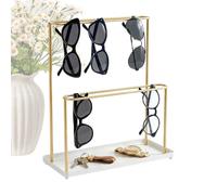 Espositore per occhiali da sole a 2 livelli con vassoio | Portaocchiali da sole per appartamento, dormitorio, ingresso, casa, camera da letto, soggiorno, comodino