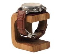 Espositore per orologi, elegante supporto singolo per braccialetto, espositore per orologi con pavé in pelle, espositore unico in legno per orologi