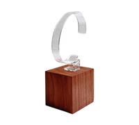 Espositore per orologi in legno, pratico e stabile, con base portaoggetti, a