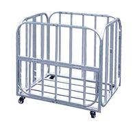 Espositore per Palline, Carrello Porta Palline in Metallo, Pieghevole, con Gabbia per Palline, armadietto Sportivo con rotelle per Basket, Calcio, att
