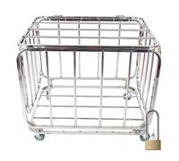 Espositore per Palline da Interno, Carrello per Palline con Serratura, Gabbia/vasi per Palline rotanti, tramoggia per Basket e Calcio, Pieghevole, armadietto/Contenitore per Palline in accia