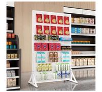 Espositore Per Pannello Forato In Metallo Con Ruote, Organizzatore Per Pannello Forato Per Utensili Con 20 Ganci, Espositore Con Supporto Da Terra, Per Casa, Ufficio, Cucina(Bianco,60x40x120 cm)