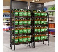 Espositore per patatine fritte a 4 ripiani, per supermercati, snack, caramelle, con ganci rimovibili, in acciaio al carbonio, per frutta e verdura (dimensioni: 50 x 28 cm