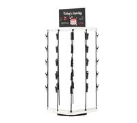 Espositore per patatine fritte, espositore per caramelle, porta snack, 5 ripiani, 40 clip, girevole a 360°, con bacheca, stazione per organizzare la dispensa della cucina