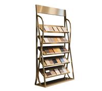 Espositore per Piastrelle da Pavimento a 5 Ripiani - Espositore per Campioni di Ceramica in Metallo per la Vendita al Dettaglio, per esporre Pavimenti in Pietra e Legno (120x35x165 cm) - sol