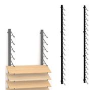 Espositore per Piastrelle/Pavimenti in Legno a 16 Ripiani, espositore per Campioni di Piastrelle in Porcellana, Montaggio a Parete, espositore a Pannelli in Legno Multistrato monob
