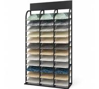 Espositore per Piastrelle, Portacampioni Multilivello per Ceramica da Pavim | Telaio in Metallo Robusto con Ripiani Inclinati per Showroom e Negozi(3 Tier-30W*20L cm)