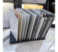 Espositore per Piastrelle, Robusto Supporto da Pavimento per Campioni di Piastrelle, Espositore in Metallo con Slot Resistente per Showroom, Negozio e Fiere