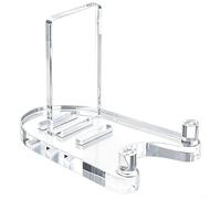 Espositore per piatti in acrilico trasparente, elegante scaffale inclinato per piatti in porcellana e set da tè in cucina o museo, di grandi dimensioni, 17 x 11,6 x 13,2 cm (L)