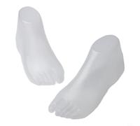 Espositore per Piedi in Plastica per dura 1 Coppia Espositore | Materiale PVC per robusto, per trasparente, a urti, per ideale per uso frequente nei negozi