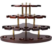 Espositore per Pipe per Tabacco in Legno, Supporto per Pipe in Legno - Supporto per Pipe per Tabacco - a Forma di ventaglio piramidale in Legno di Noce Rastrelliera per Pipe Artigianale Forma squisi