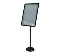 Espositore per poster A4 con base resistente, supporto per cartello da pavimento, segnaletica di benvenuto per esterni, supporto per menu, tabellone pubblicitario A2 Black Right-angle style