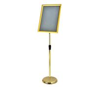 Espositore per poster A4 con base resistente, supporto per cartello da pavimento, segnaletica di benvenuto per esterni, supporto per menu, tabellone pubblicitario A3 Gold Right-angle style