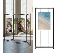 Espositore per Poster Portatile Regolabile - Espositore per Banner autoportante per Matrimoni, ristoranti e pubblicità Aziendale (100x250 cm / 39,4x98,4 Pollici) - 1 pz.