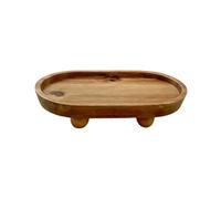 Espositore Per Profumi - Base Ovale In Legno Realizzato A Mano, Rialzo In Legno Trattato Impermeabile, Porta Profumi Minimalista | Laterale Estetico Per Lavello Per Cucina, Bagno, WC, Spugne,